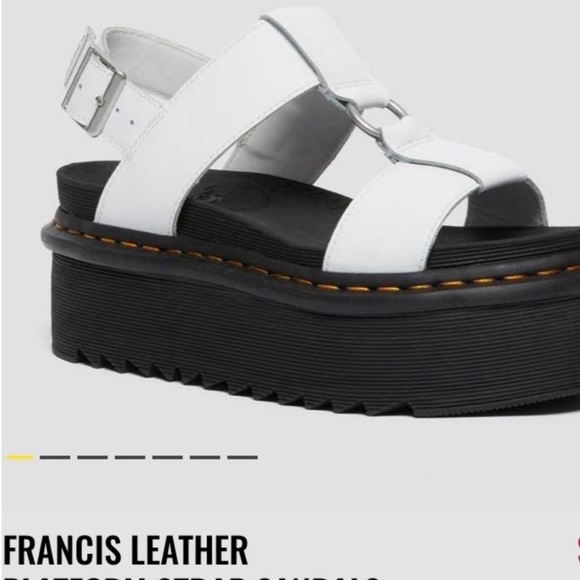 Dr. Martens Francis White Platform Sandals size 9 - Picture 2 of 7